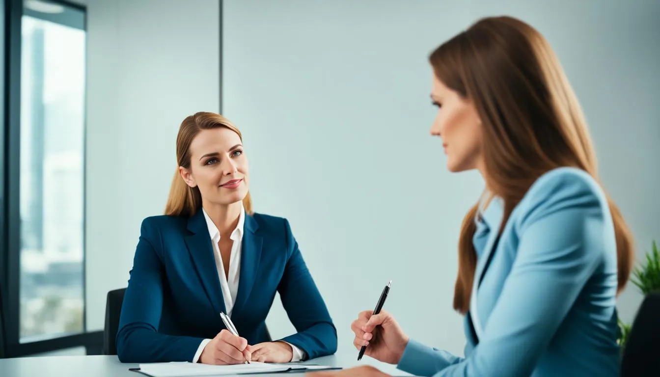 A professional interviewer nods affirmatively, providing positive feedback during a job interview, illustrating JOH Partners' focus on candidate success.